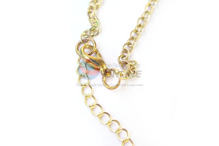 New Design Round Real Flower Pendant With Gold Chain