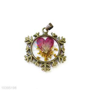 Best Sale Bronze Real Flower Pendant With Chain