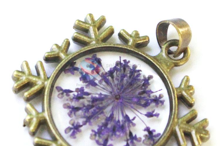 Top Quality Round Pendant With Real Flower Inside