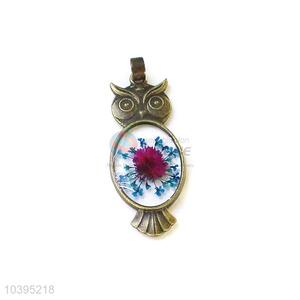 New Design Owl Shape Zinc Alloy Pendant With Chain