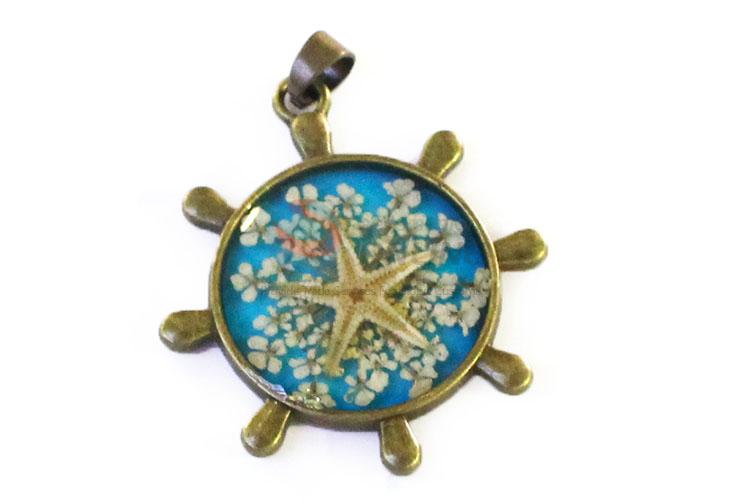Popular Star Pattern Flower Pendant With Chain