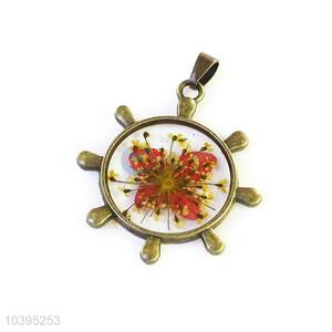 High Quality Round Pendant Fashion Real Flower Pendant