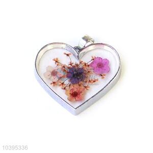 Best Price Heart Shape Real Flower Pendant Fashion Necklace