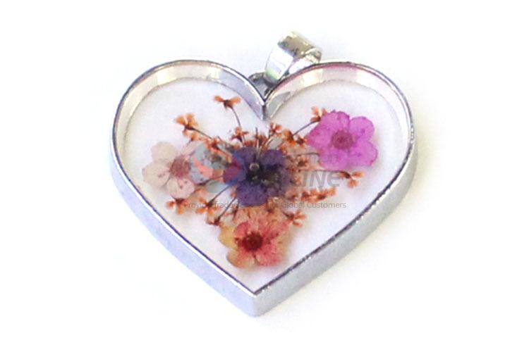 Best Price Heart Shape Real Flower Pendant Fashion Necklace