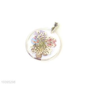 New Design Round Zinc Alloy Pendant With Gold Chain