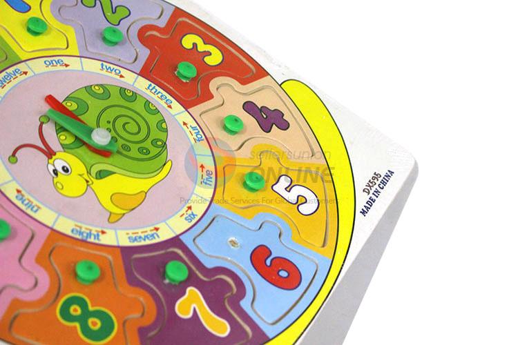 Good quality educational snail shaped clock puzzle