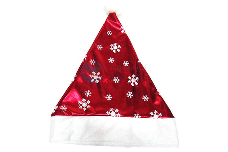 High Quality White Snowflake Pattern Christmas Hat