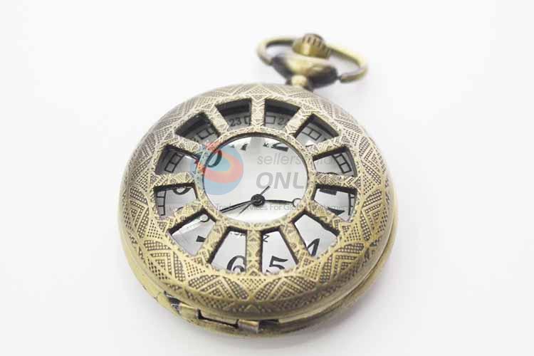 Quartz Movement Skeleton Pocket Watch