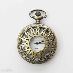 Quartz Movement Skeleton Pocket Watch