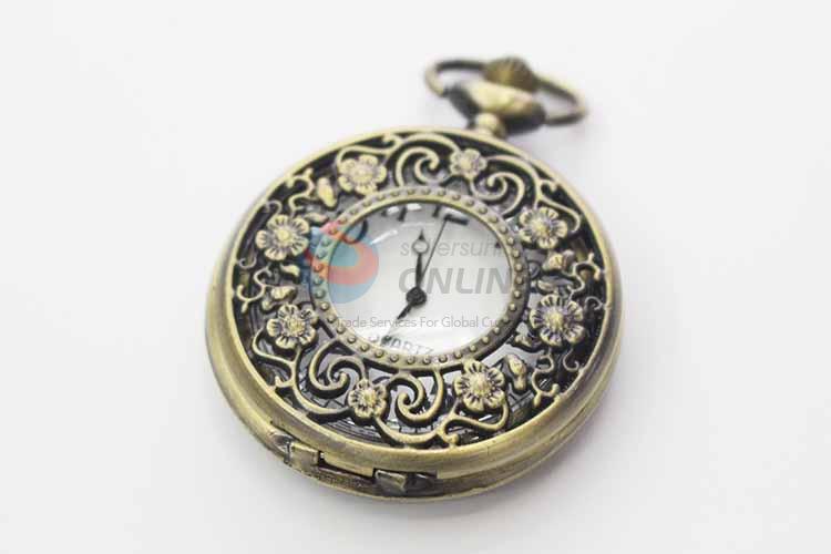 Quartz Movement Skeleton Pocket Watch