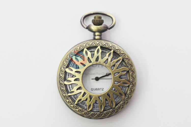 Quartz Movement Skeleton Pocket Watch