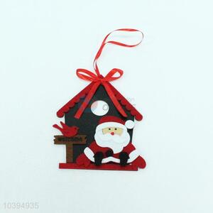 New Style Christmas Santa and House Pendant Wood Christmas Decoration