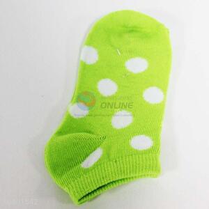 Best selling polyester green sock,8*16cm