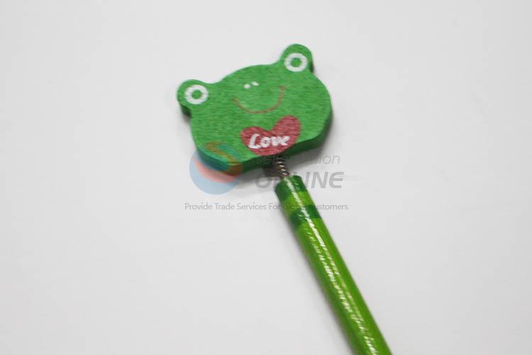 Frog with Spring Wood HB Pencil/Cartoon Pencils for Kids