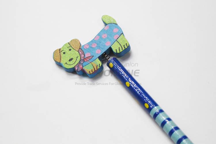 Dog with Spring Wood HB Pencil/Cartoon Pencils for Kids
