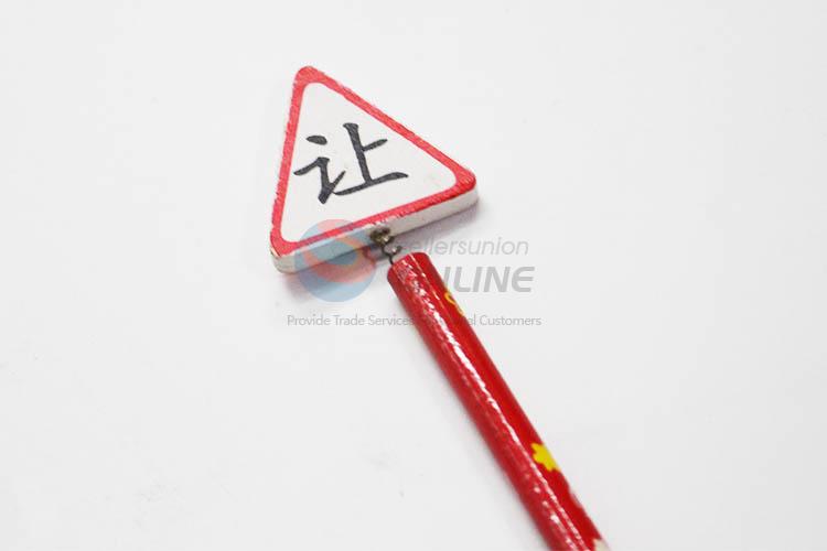 Traffic Sign with Spring Wood HB Pencil/Cartoon Pencils for Kids