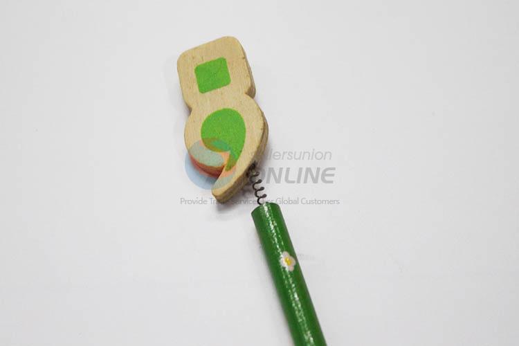 Semicolon with Spring Wood HB Pencil/Cartoon Pencils for Kids