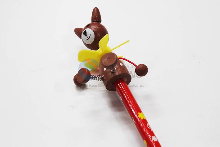 3D Cartoon Clown with Spring Wood HB Pencil/Cartoon Pencils for Kids