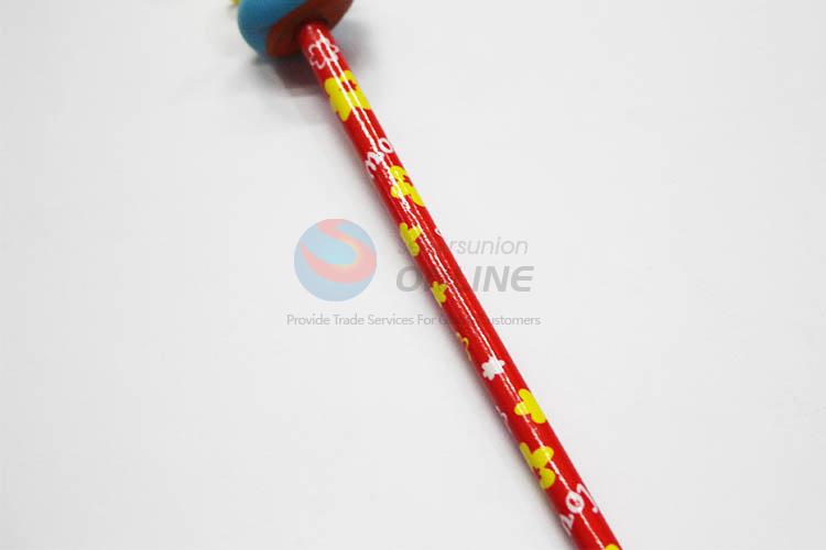 3D Cartoon Clown with Spring Wood HB Pencil/Cartoon Pencils for Kids