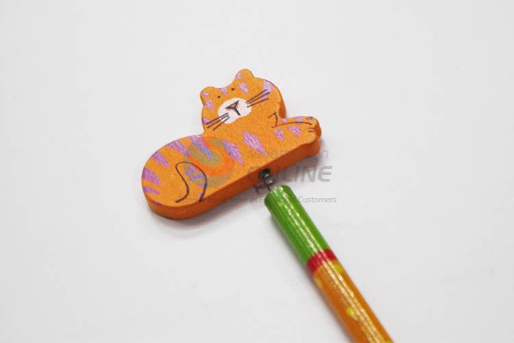 Tiger with Spring Wood HB Pencil/Cartoon Pencils for Kids