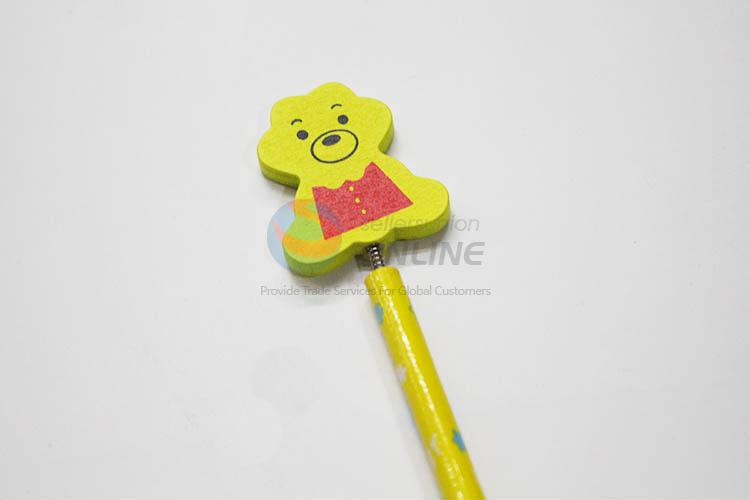 Bear with Spring Wood HB Pencil/Cartoon Pencils for Kids