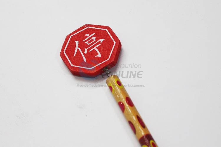Stop Sign with Spring Wood HB Pencil/Cartoon Pencils for Kids