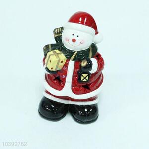 Exotic cute ceramic snowman santa craft