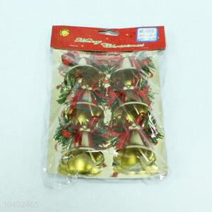 Small decorative gold plastic christmas bells