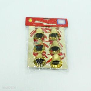 6Pcs Festival Decorations Plastic Gold Color Bells