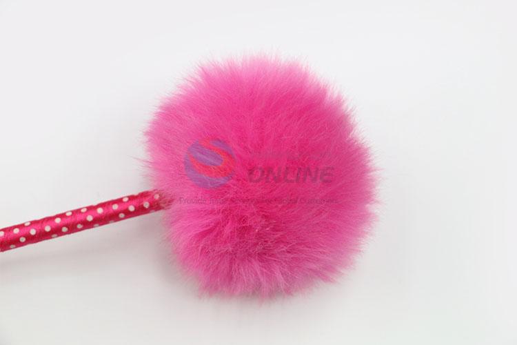 Durable Hairball Decoration Students Plastic Craft Ballpoint Pen