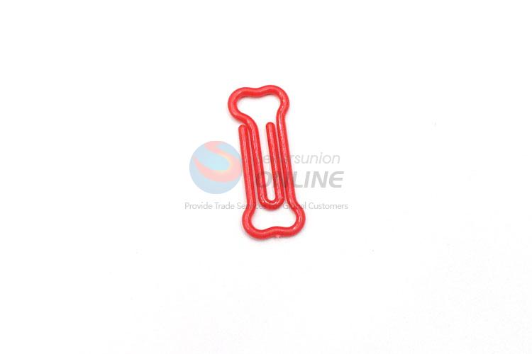 Cheap plastic colorful bone shape paper clip