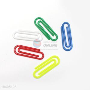 Quality Large Size Plastic Paper Clips in Assorted Colors