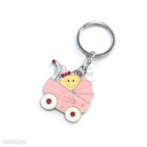 Popular Baby Strollers Shape Key Ring Colorful Keychain