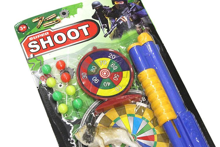 Good Quality Plastic Shoot Toy Gun With Target Set