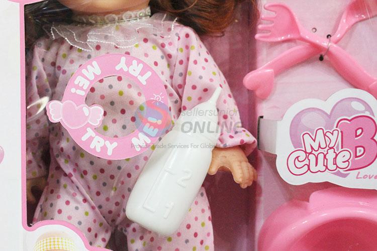 Promotional Gift Girls Pretend Play Take Care Baby Doll Lifelike Baby Toy