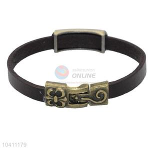 New Fashion High Quality Black Leather Bracelet
