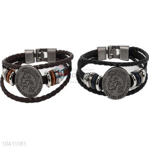 New Style Braided Leather Wristband