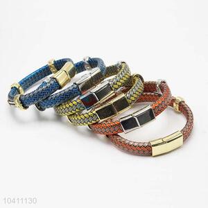 New Design Weave Leather Bracelet For Unisex