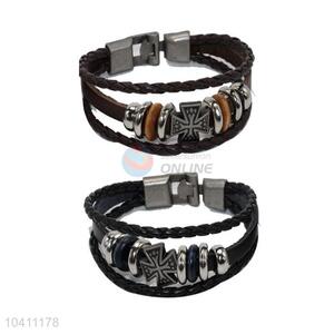 Wholesale China Supply Braided Leather Wristband