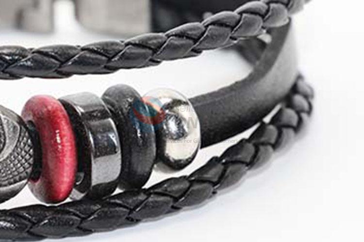 Wholesale New Fashion Mens Leather Bracelet