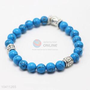High Quality Silver Buddha Head Jewelry Beads Bracelet