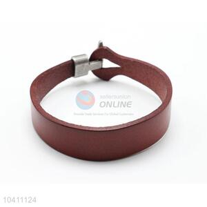 Wholesale High Quality Pure Color Men Leather Bracelet