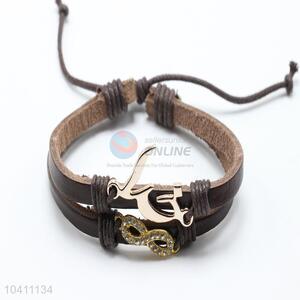 Best Selling Fashion Design Mens Leather Wristband