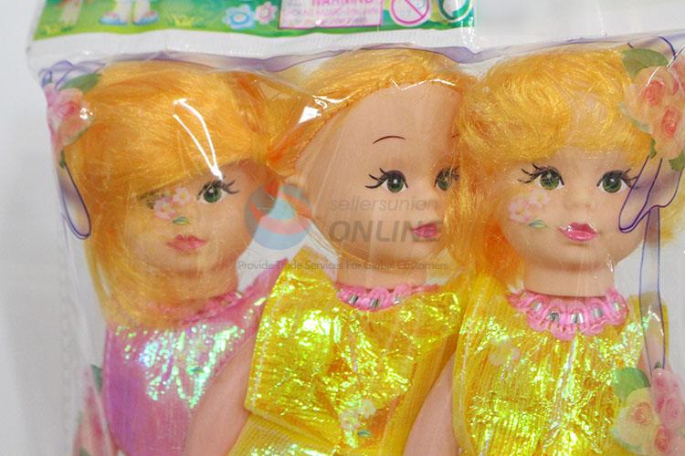 3pcs 9 Cun Little Girls Dolls Set