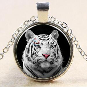 Top Quality Round Alloy Tiger Sweater Chain Sweater Alloy Pendant