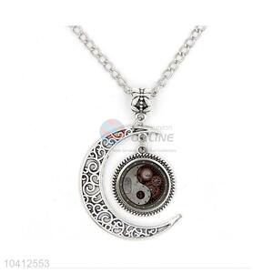 Fashion Style Moon Shape Sweater Chain Necklace