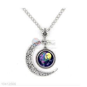 Top Selling Super Quality Moon Shape Sweater Chain Necklace