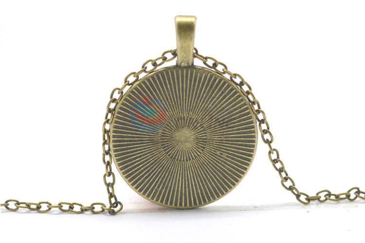 Top Quality New Fashion Round Sweater Chain Glass Jewelry Pendant