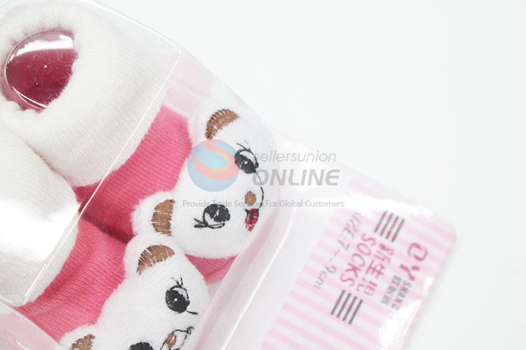 3D Cat Head Cotton Kids Baby Sock