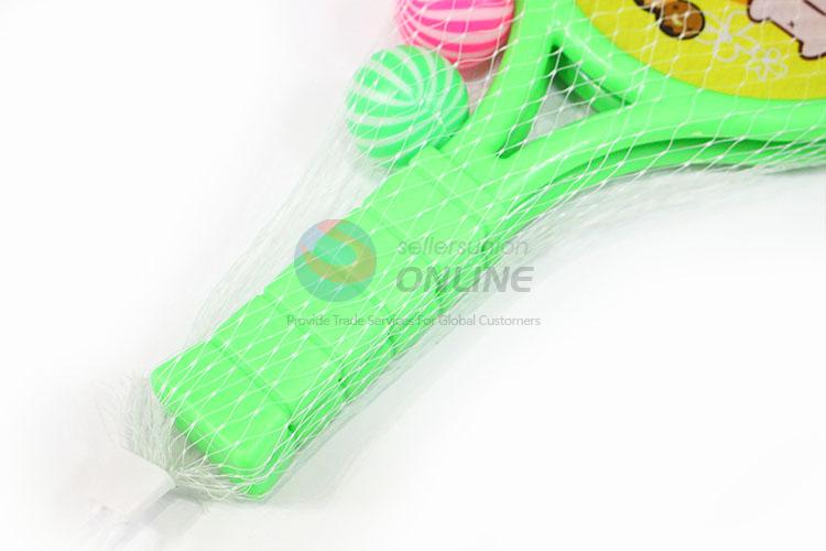 Low Price Outdoor Kids Plastic Beach Tennis Racket with Ball